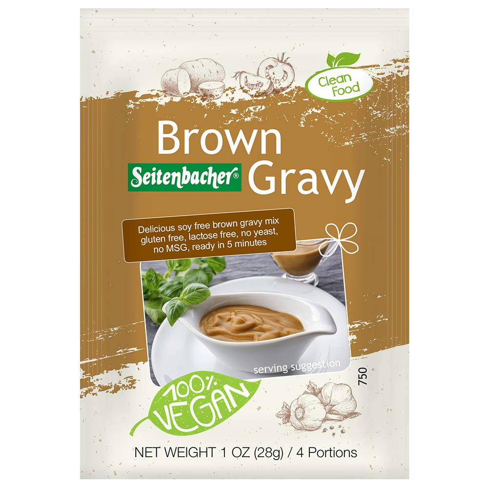 Seitenbacher Gluten-Free Vegetarian Brown Gravy Mix, 1 Ounce Package (Pack Of 12)