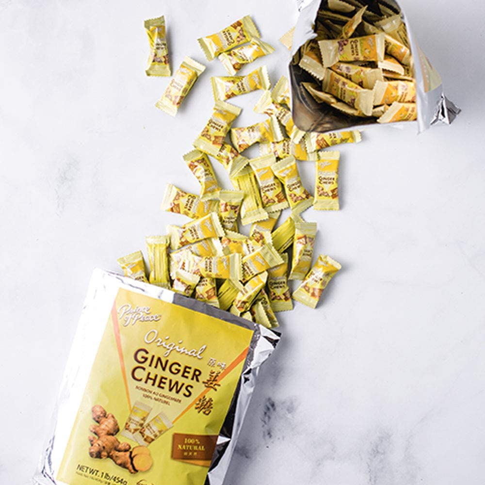 Prince Of Peace Ginger Chews Original, 1 Lb. Candied Ginger, Natural Ginger Chews Candy, Candy Pack, Selected By Spicebro Online