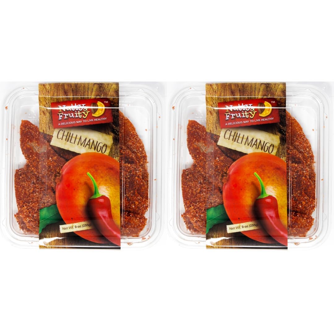 Nutty & Fruity Dried Fruit - Gift Packs Of 2 By Lyzas Sweets &   (Chili Mangos 9Oz)