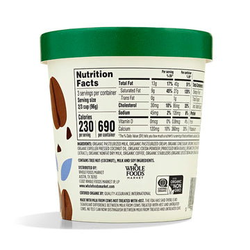365 Everyday Value Organic Coffee Chip Ice Cream, 16 oz (Frozen)