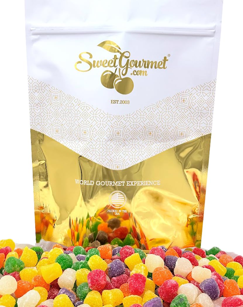 Sweetgourmet Spice Drops Candy, Old-Fashioned Gumdrops, 6 Flavors Jelly Candy, 4 Pounds Bag