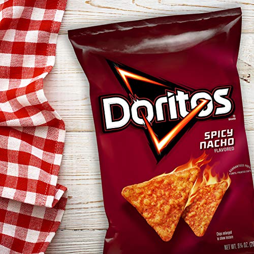 Doritos Tortilla Chips Spicy Nacho, 9.25 Oz