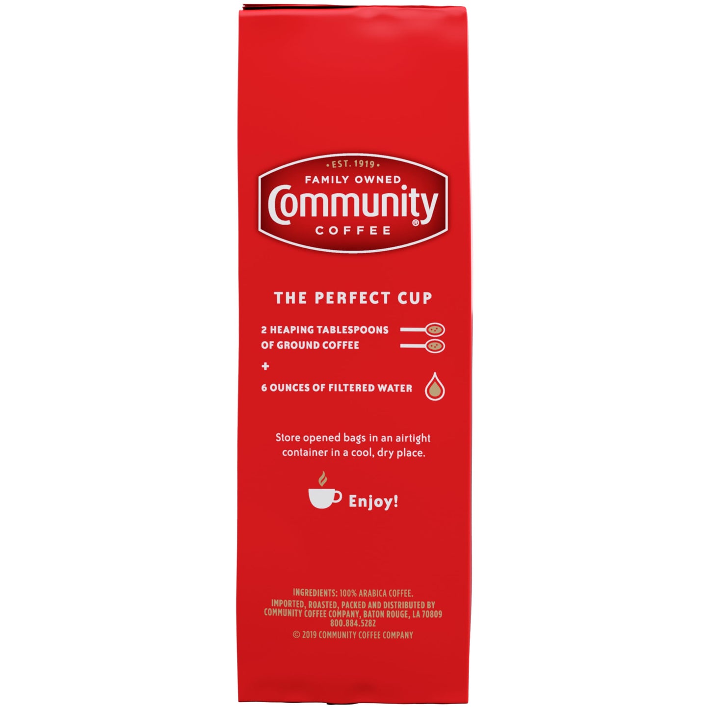Community Coffee Dark Roast Ground Coffee, 16 oz Bag, Model 222869