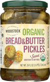 Woodstock Organic Pickles - Sweet Bread & Butter - Sliced - 24 Oz (Pack Of 1)