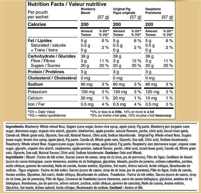 Nature'S Bakery Whole Wheat Fig Bars, Variety Pack (8- Blueberry, 8- Original Fig, 8-Raspberry), 1- 24 Count Box Of 2 Oz Twin Pa