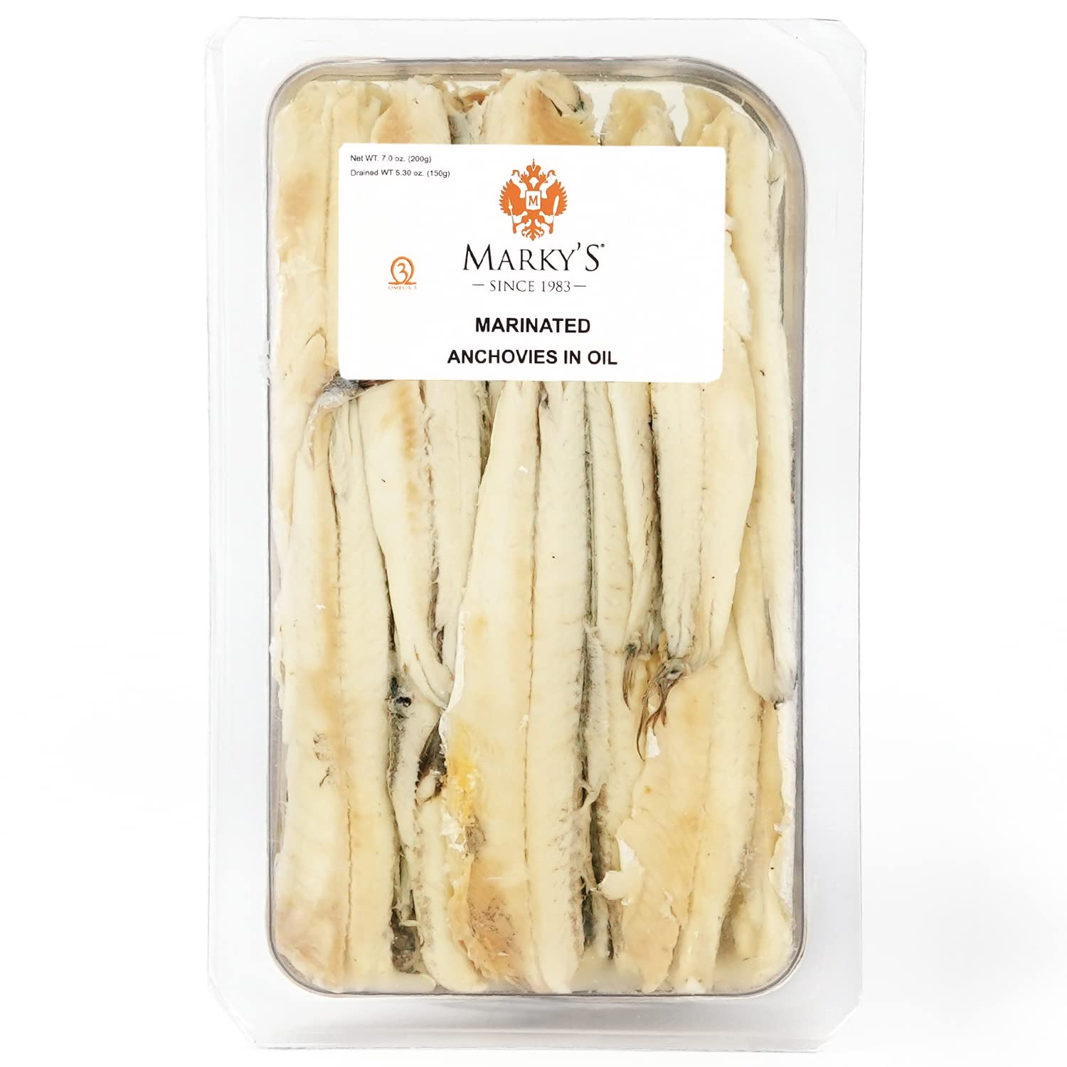 MARKYS Boquerones Marinated White Anchovies in Oil - 7 OZ / 200 G