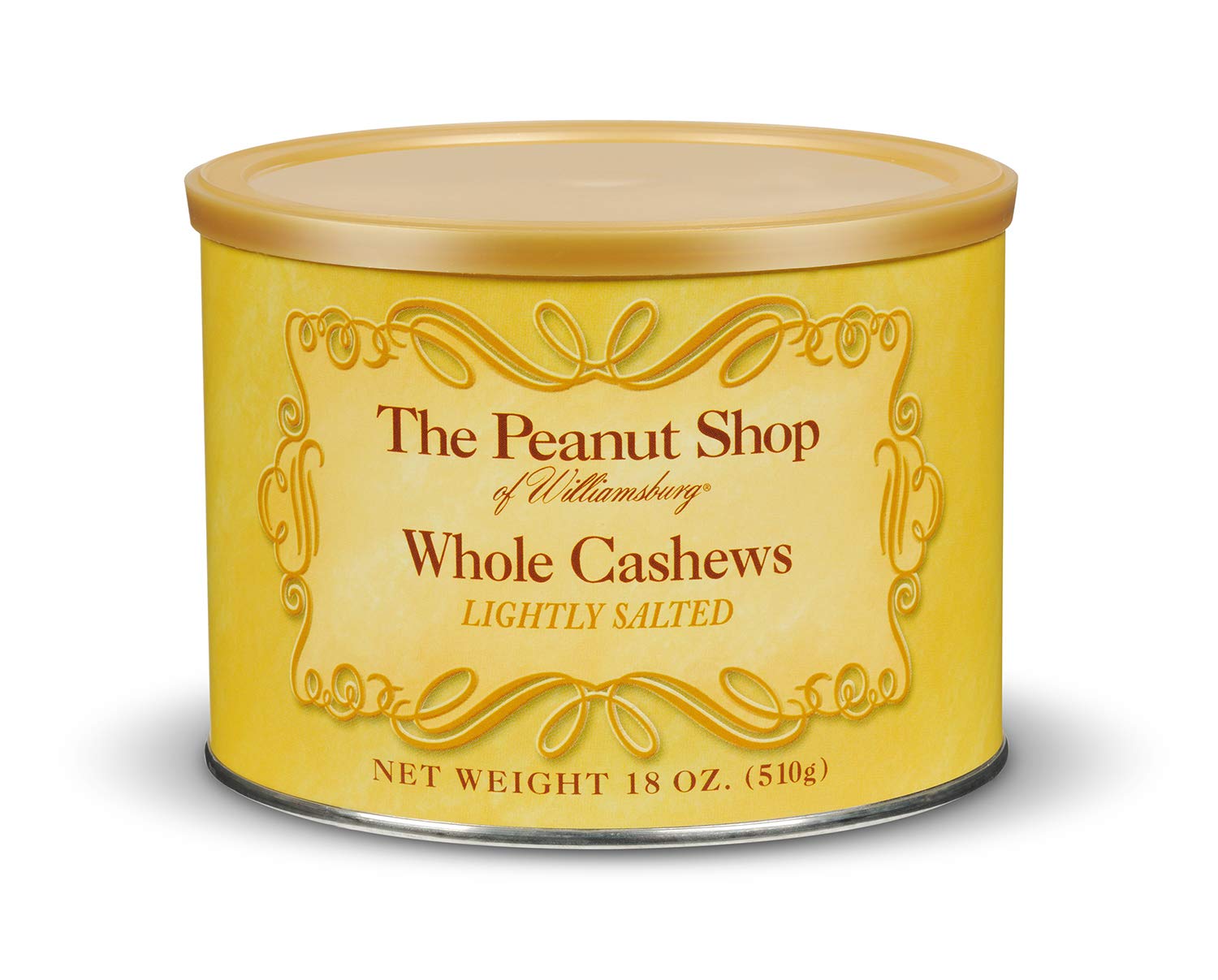 The Peanut Shop of Williamsburg Salted Cashews, 18 Ounce (81356)