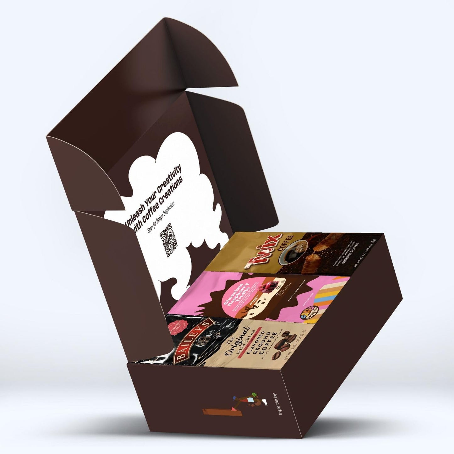 Perfect Samplers Flavored Ground Coffee Gift Box Variety Pack, 41.6 Ounce, Includes Twix, Baileys, Chocolate Raspberry