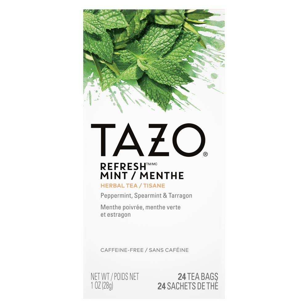 TAZO Herbal Hot Tea Bags, Caffeine Free, Non-GMO, 24 Count, Pack of 6