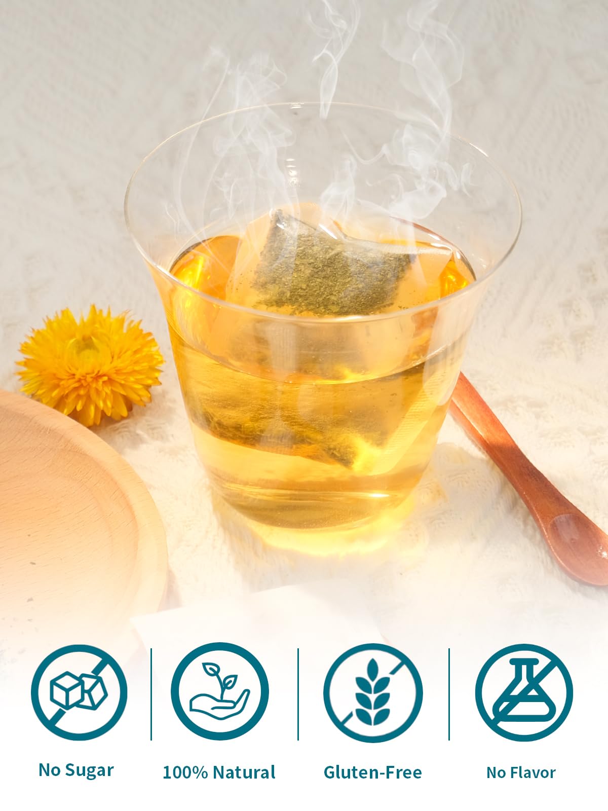 TeeLux Lemon Balm Tea Bags, Caffeine Free Herbal Tea, Lemony Flavor, 100 Count