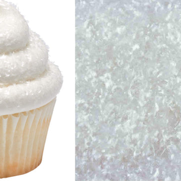 Edible Sprinkle Glitter Shimmer Sparkle Flakes For Cakes And Cupcakes 1/4 Oz (Clear)
