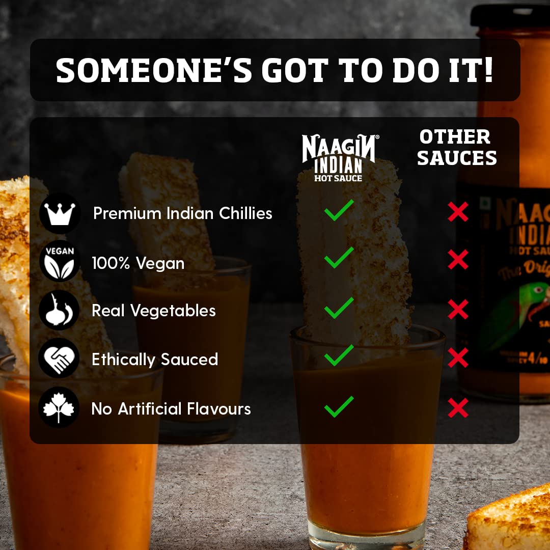 Naagin Smoky Bhoot Hot Chilli - Extra Spicy Sauce (230Gm) + Kantha Hot Chilli Medium Spicy Sauce (230Gm), (Pack Of Two)