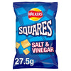 Walkers Squares Salt and Vinegar Snacks, 27.5 g (32 Count)