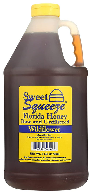 Buzzn Bee Raw Florida Honey - Unpasteurized And Unfiltered (Wildflower, 6 Pound)
