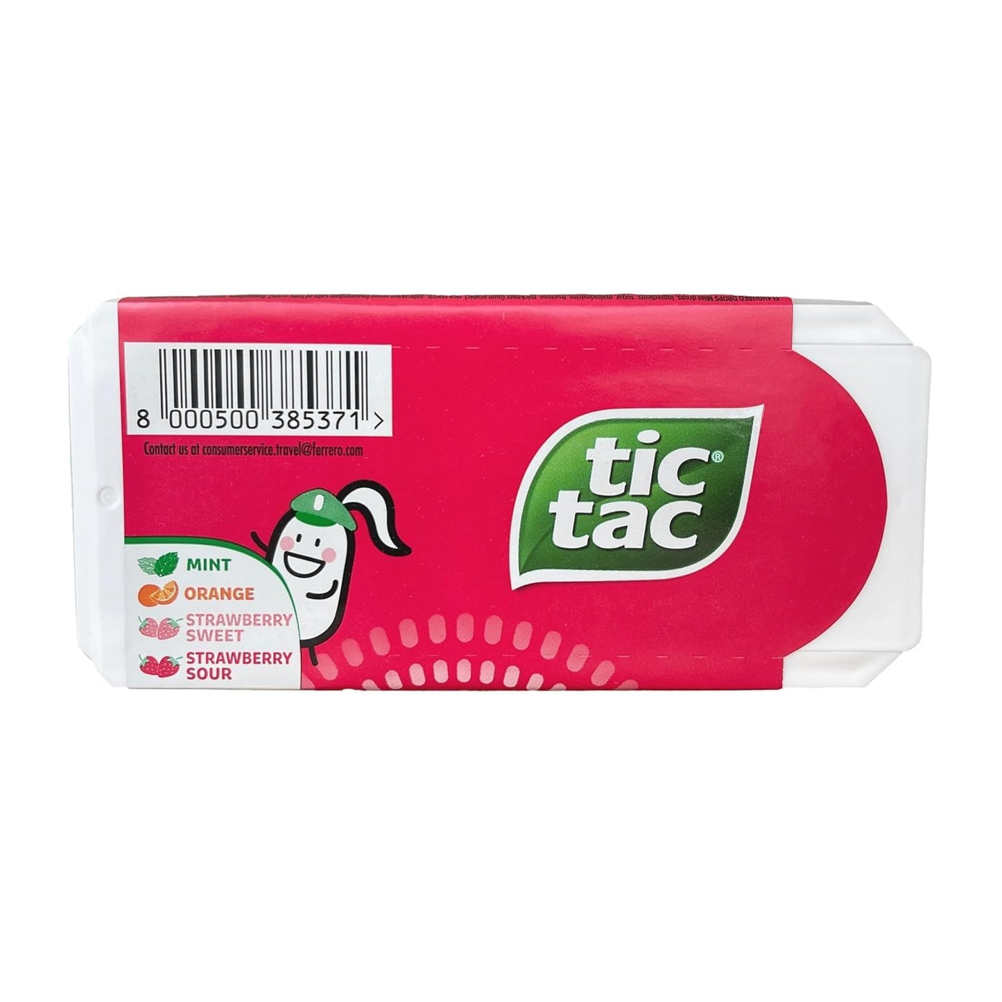 Tic Tacs Travels Mini Packs - Individual Packets - Flavoured Drops - Mint - Orange - Strawberry Sweet - Strawberry Sour - Spende