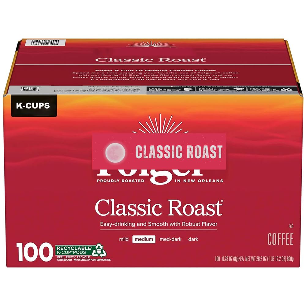 Generic Classic Roast Coffee K-Cup Pods, Medium Roast, 100 Count, 1 Pack