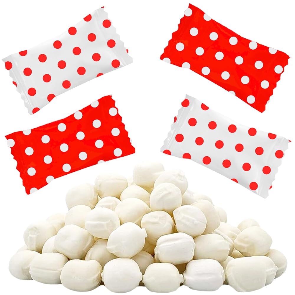 Fruidles Big Dots Buttermints, After Dinner Mints, Fat-Free, Kosher Certified, Individually Wrapped (Red, 110 Pieces)