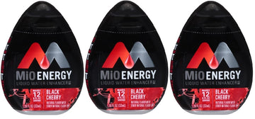 Southwind Enterprises MiO Liquid Flavor Enhancer with Caffeine and B-Vitamins, 3 Count, Black Cherry