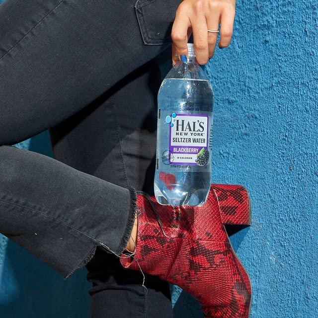 Hals New York Seltzer Carbonated Blackberry Flavored Sparkling Water, Zero Sugar, Zero Calorie, 20 Fl Oz (Pack Of 24)