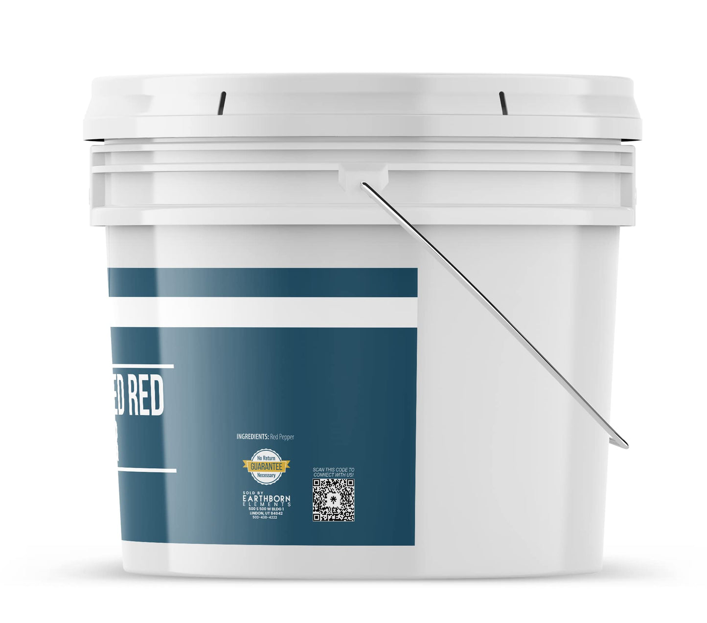 Earthborn Elements Crushed Red Pepper Flakes 1 Gallon Bucket, Pizza Topping, Hot & Spicy Flavor