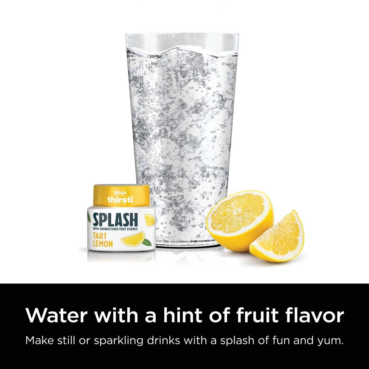 Ninja Thirsti Flavored Water Drops, Splash With Unsweetened Fruit Essence, Tart Lemon, 3 Pack, Zero Calories, Zero Sugar, Zero S