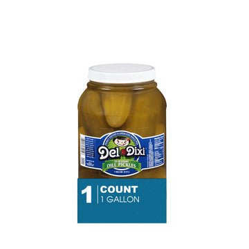 Del-Dixi 1- Gallon of Whole Dill Pickles Plastic Jar