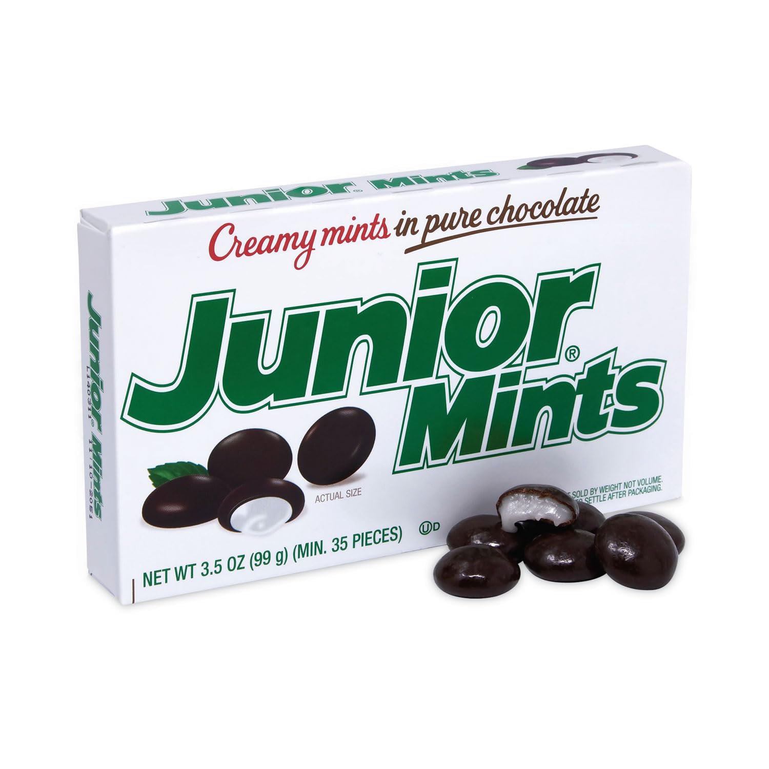 Junior Mints Mint Dark Chocolate Pieces, 4 Oz, 12/Box (209-00093)