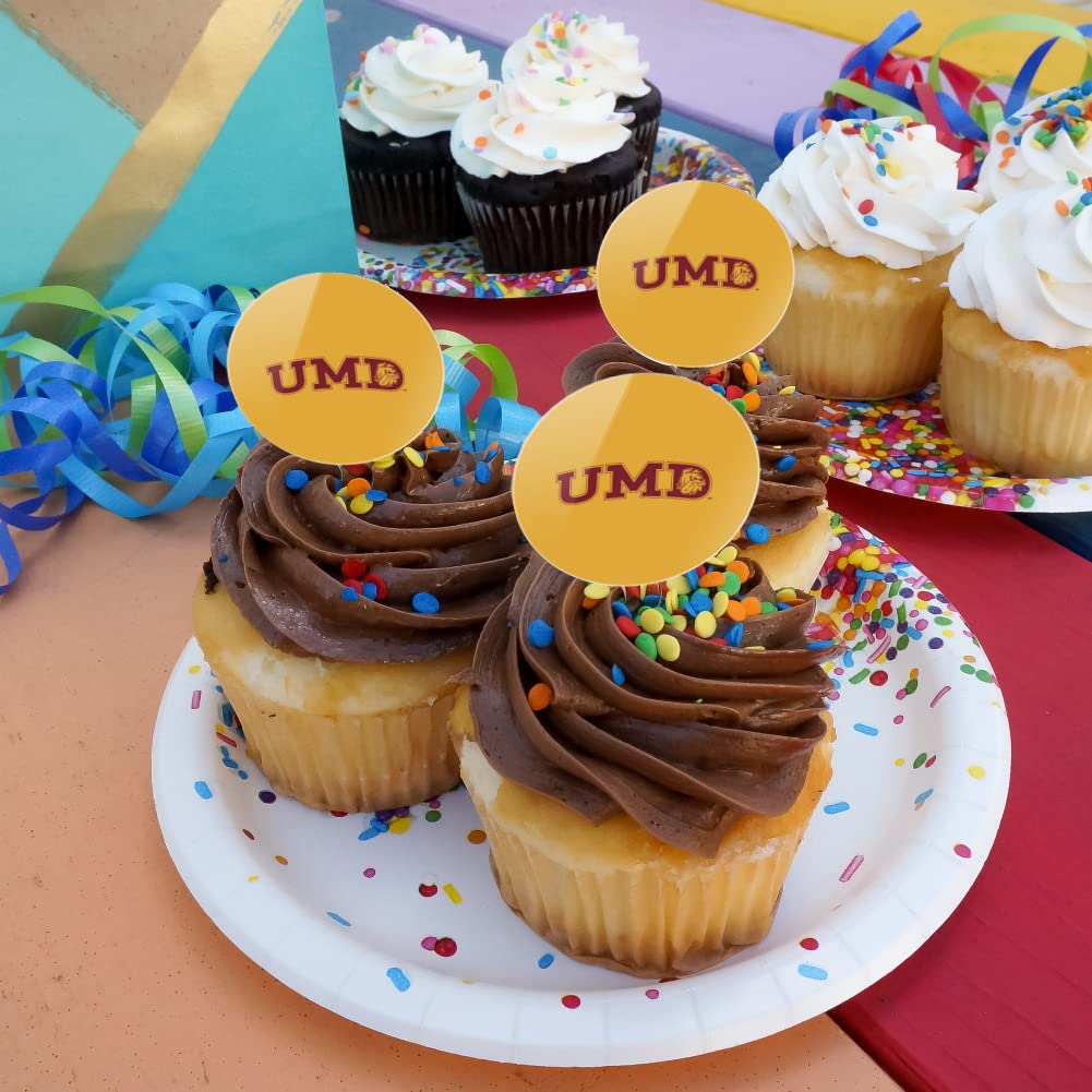 GRAPHICS & MORE UMD Secondary Logo Cupcake Picks Set of 6 | Acrylic | One Size | University of Minnesota Duluth