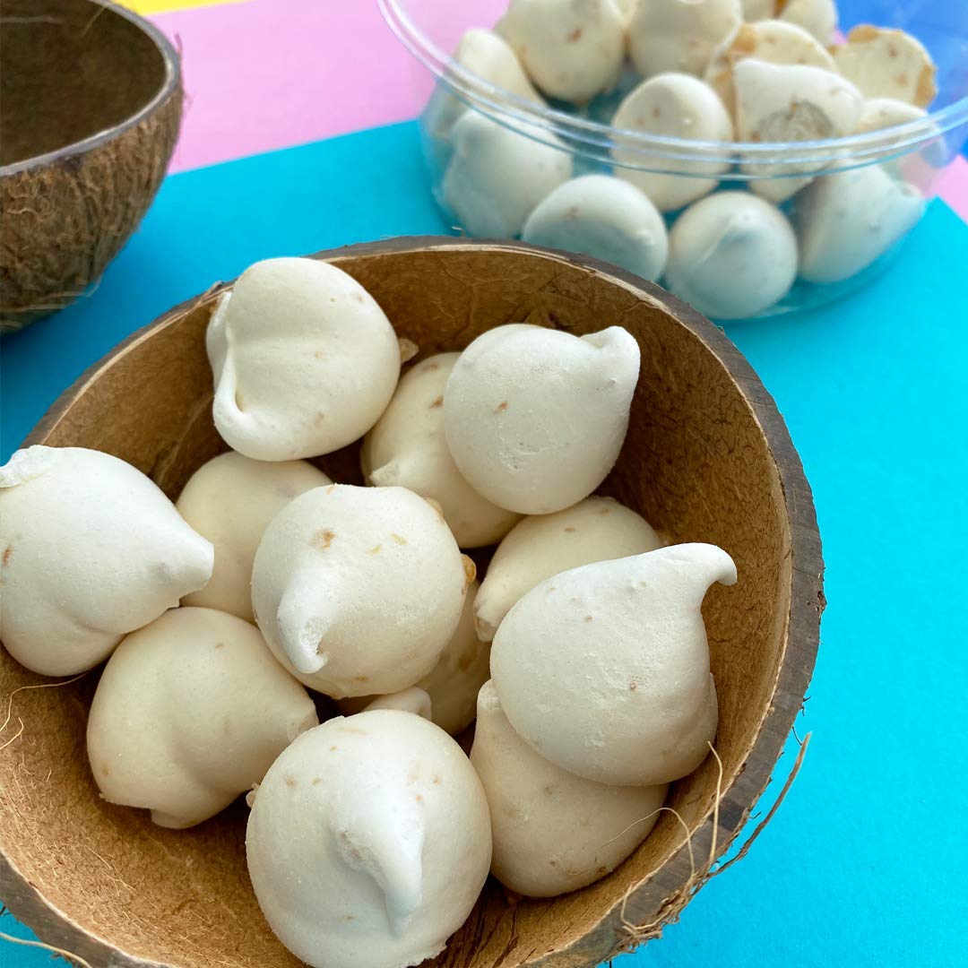 Krunchy Melts - Original Meringue Cookies - Toasted Coconut Flavor - Fat Free - Gluten Free - Nut Free -90 Calories Per Serving - Low Calorie Snack - Sweet Treats - 4 Oz
