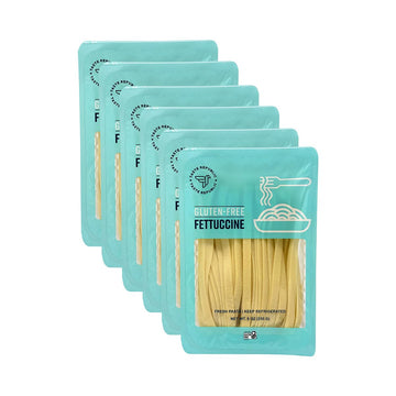 Gluten-Free Pasta, Fettuccine, Fresh Brown Rice Noodles Cook in Just 3 Minutes by Taste Republic, Frozen, 9oz (6 pack)