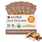 Olyra Dark Chocolate Sandwich Breakfast Biscuits, Organic Vegan, Low Sugar, High Fiber, Pack of 12