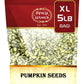 Spicy World Raw Pumpkin Seeds 5 Lb Bag - Shelled, Aaa Grade, Unsalted, Dry, Vegan, Bulk Bag
