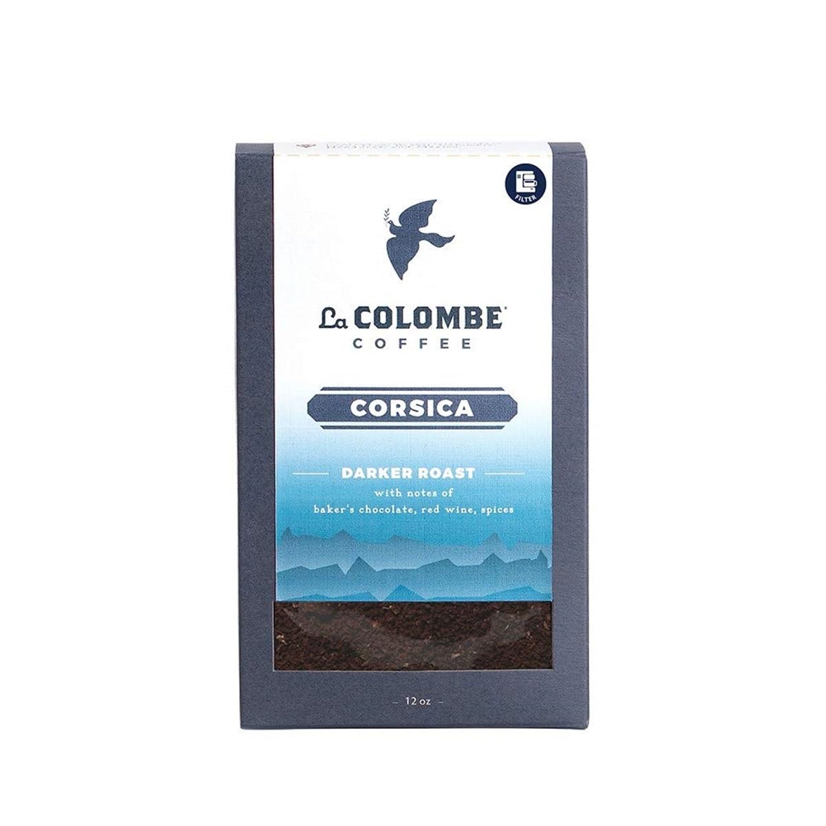 La Colombe Corsica Dark Roast Ground Coffee - Notes of Chocolate & Spices, 12 Ounce (Pack of 4)