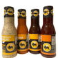 Buffalo Wild Wings Milder Variety Bundle - 4 Pack, 12 Fl Oz Each: Parmesan Garlic, Medium, Honey BBQ, Asian Zing Sauces