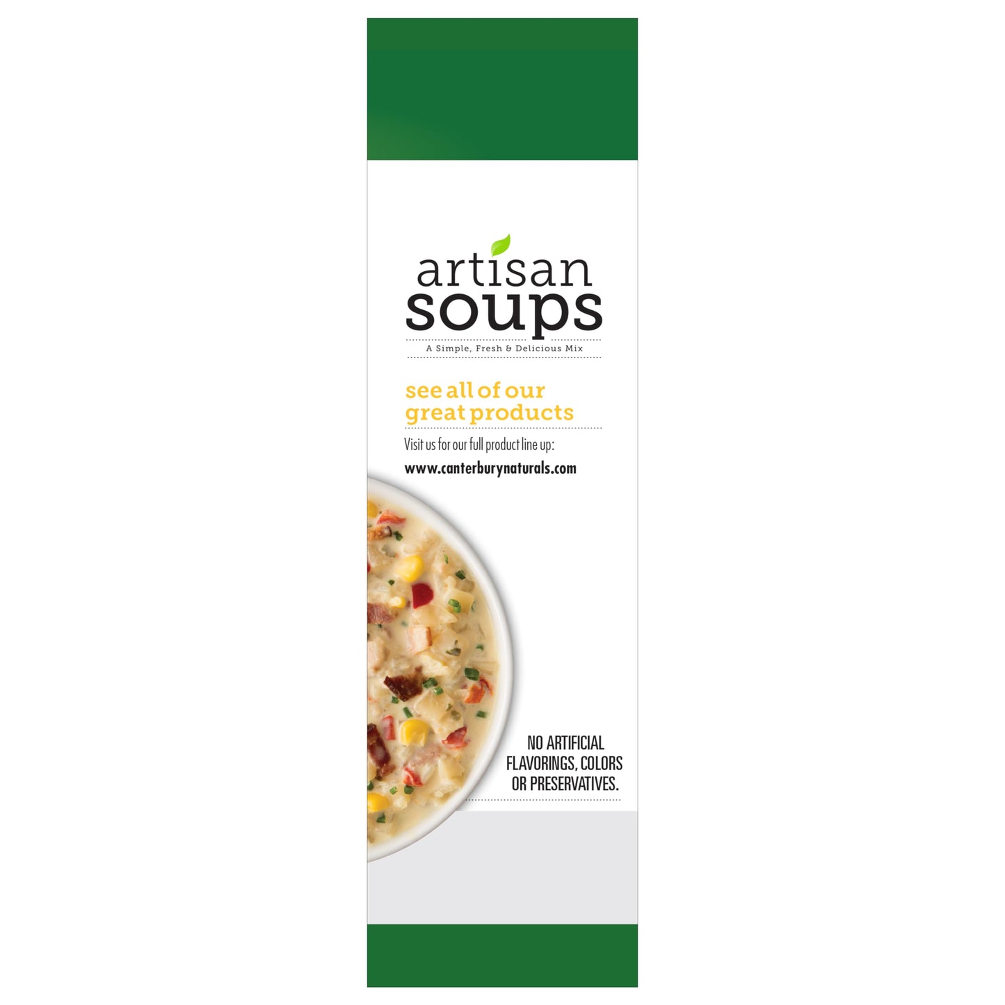 Canterbury Naturals Artisan Soup Mix, Potato Corn Chowder Soup Mix, Non-Gmo, Makes 8 Servings, 7.5-Ounce Bag (Pack Of 6)