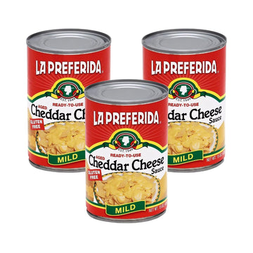 La Preferida Mild Cheddar Cheese Sauce (Velvety, Ready-to-Pour Canned Cheese) for Nachos, Tacos, Dips & Tex-Mex Dishes, Versatil