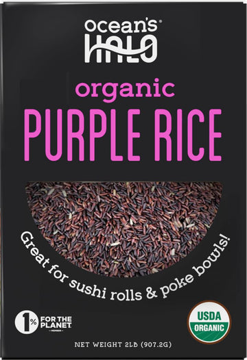 Oceans Halo Purple Rice, Organic, Vegan, Gluten-Free Ingredients, 32 Oz
