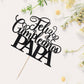 Keoysek Feliz Cumpleanos Papa Cake Topper For Father'S Day Party Decor, Black Glitter Happy Birthday Father Cake Topper, Spanish