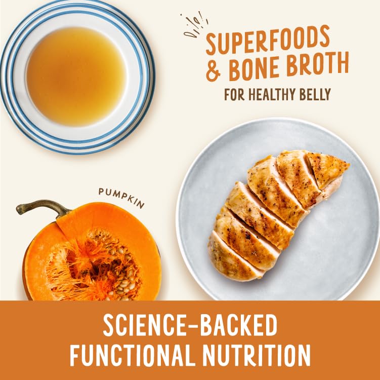 Health Extension Chicken & Pumpkin Bone Broth for Dogs, Grain-Free, 3.5 oz Cup, 12-Cup Box