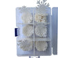 Homankit 50Pcs White Edible Cake Cupcake Toppers Snowflakes Christmas Winter Frozen Party Decoration