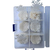 Homankit 50Pcs White Edible Cake Cupcake Toppers Snowflakes Christmas Winter Frozen Party Decoration