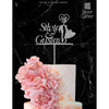 Just Customized Personalized Wedding Cake Topper, Acrylic, Silver Glitter, 1 Count, Customized Bride and Groom Name or Date
