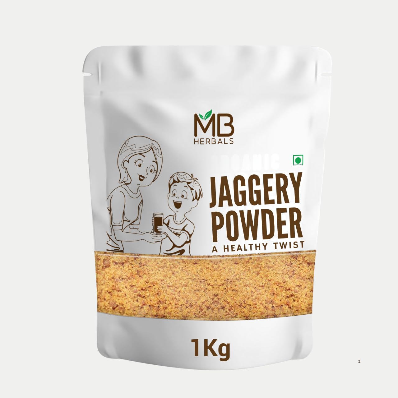 Mb Herbals Jaggery Powder 2.2 Lb (1 Kg / 35 Oz) | Raw Untreated Jaggery Powder | No Anti-Caking Agent Used | No Preservative | Absolutely Natural