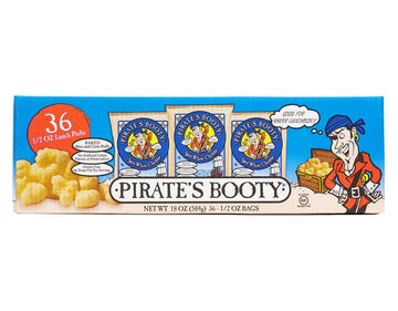 Pirates Booty Aged Cheddar Lunch Packs, White, 0.5 Ounce- 36 Pack