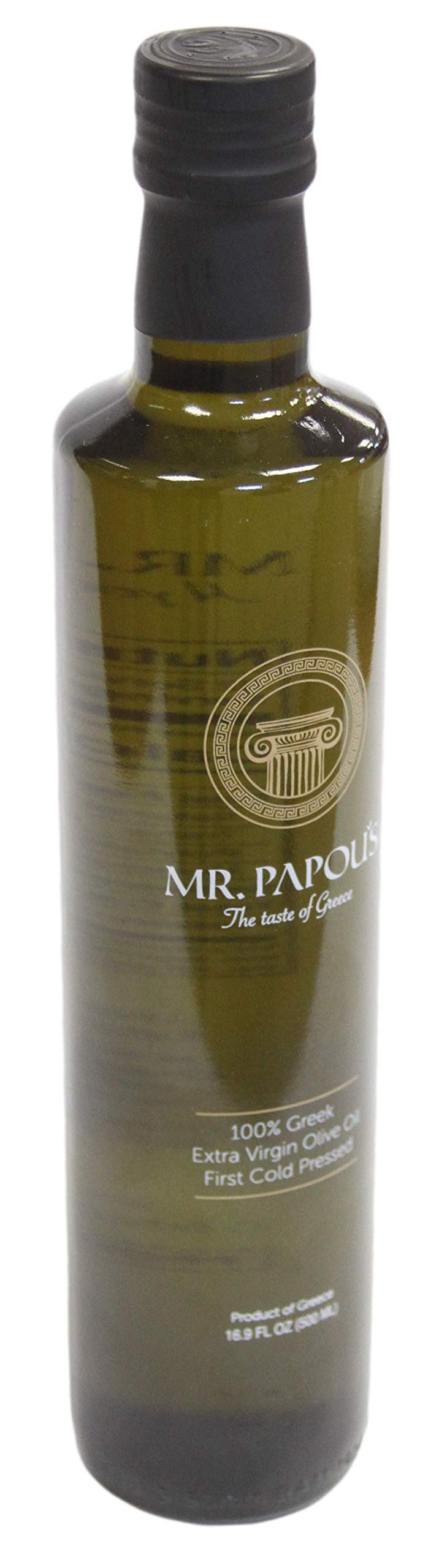 Mr. Papou's Extra Virgin Olive Oil, First Cold Pressed, Family Owned, Harvested in Greece, 16.9 fl oz (500 ml)
