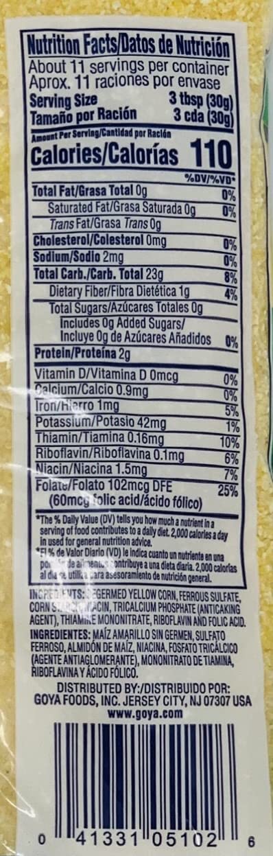 Goya Coarse Yellow Corn Meal 12 Oz
