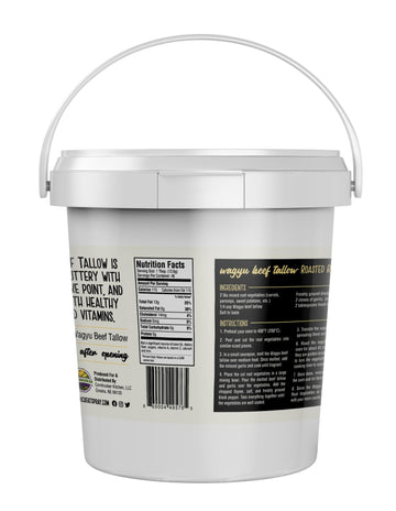 Cornhusker Kitchen | Premium Rendered Wagyu Beef Tallow Tub | Paleo And Keto Friendly | Made In Usa | Cows Are Corn Fed | 1.5 Lb