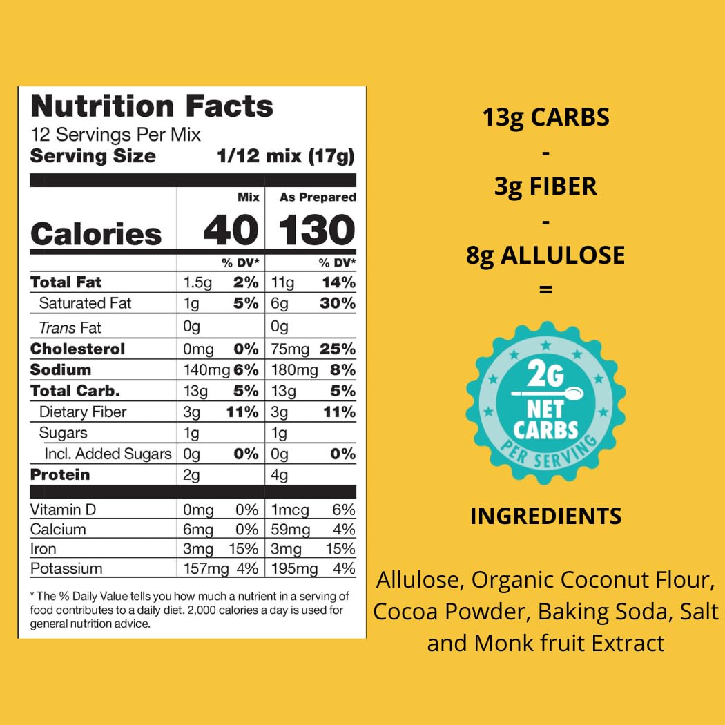 Good Dees Low Carb Baking Mix, Devils Food Cake Baking Mix, Keto Baking Mix, No Sugar Added, Gluten Free, Grain-Free, Soy-Free,