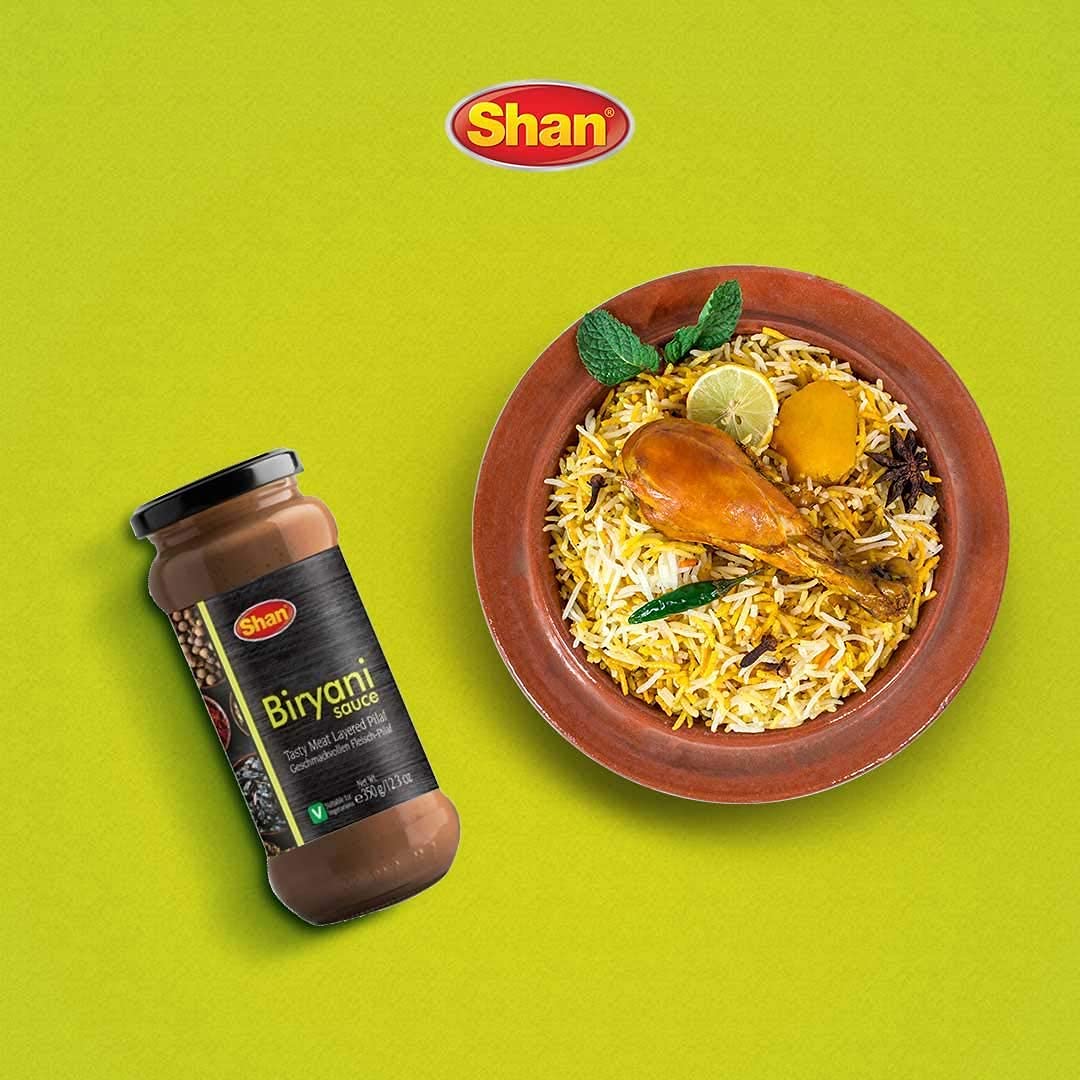 Shan Bombay Biryani Cooking Sauce, 12.3Oz (350G) - Authentic Indian Sauce For Chicken & Rice - Easy To Prepare Biryani With Spices, Garlic, And Turmeric - Vegetarian Simmer Sauce For Delicious Meals