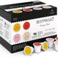 Bestpresso Coffee, Variety Pack Single Serve K-Cup Pods, 96 Count. Includes Breakfast, Colombian, Donut and Italian (Compatible With 2.0 Keurig malt-inspired) 8 Packs Of 12 Cups